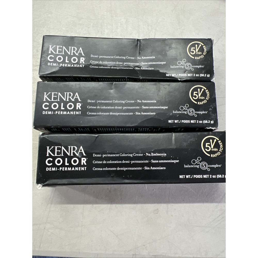 3 Tubes‎ Kenra Demi-Permanent 5 Min Hair Color GV Gold Violet New-Ugly Box